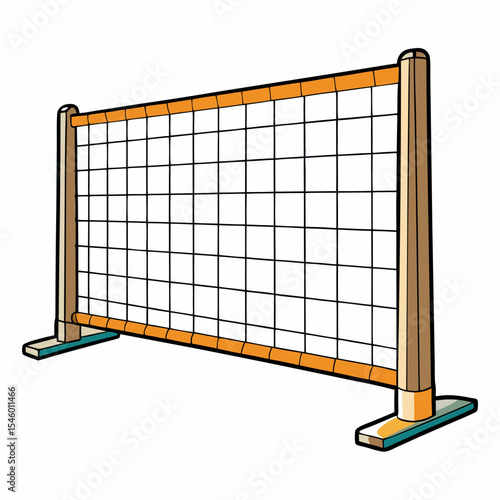 High resolution vector graphic of a single temporary fence panel ideal for construction event or safety designs