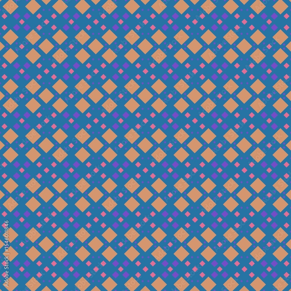 Fototapeta premium Background floral pattern, fabric design with abstract geometric shapes.