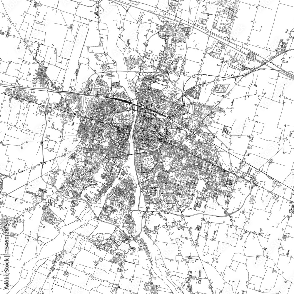 Obraz premium 3D illustration of city and urban in Parma Italy