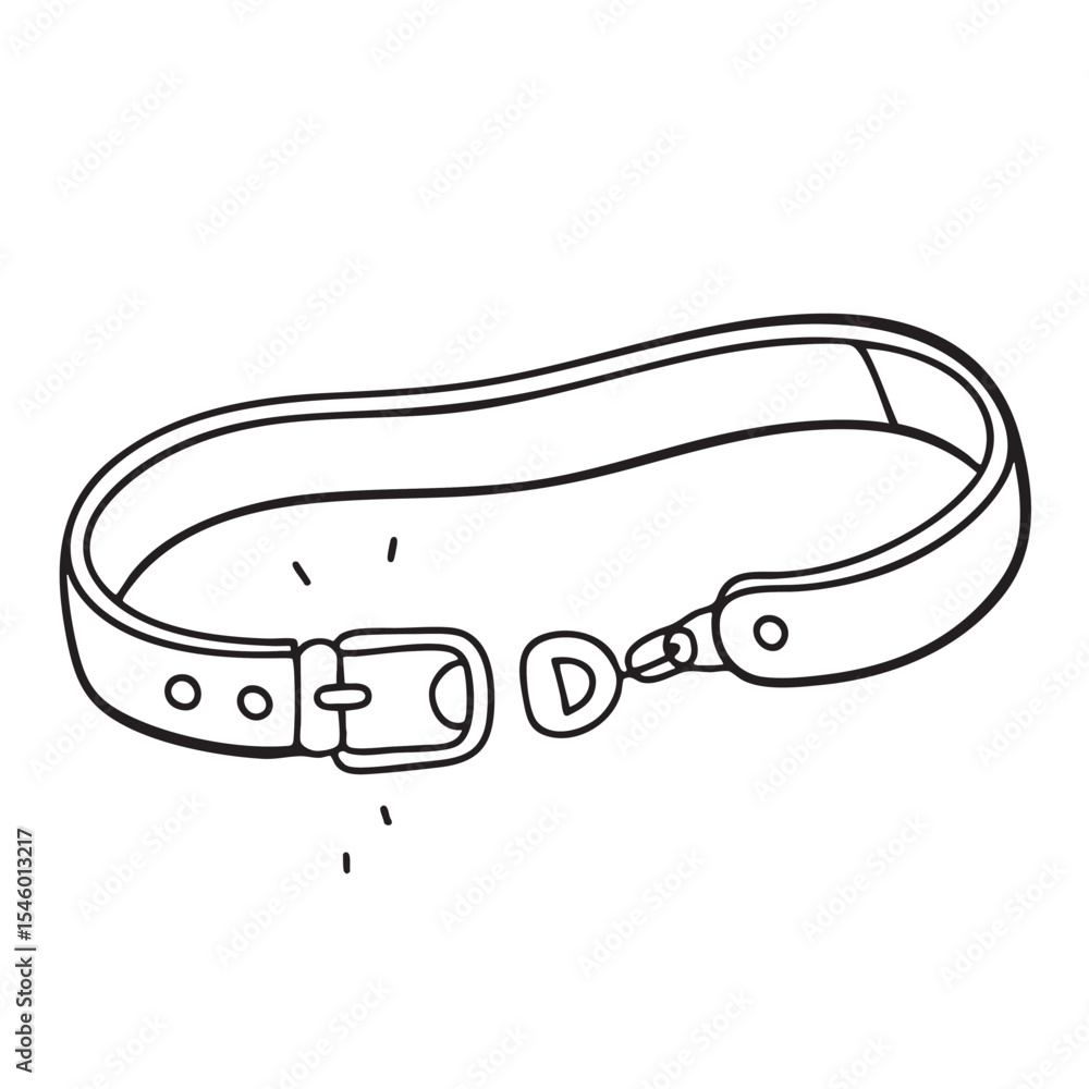 Fototapeta premium An open clasp placed beside a leather strap