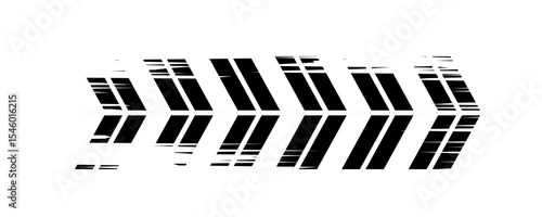 Auto tire tread grunge element. Car and motorcycle tire pattern, wheel tyre tread track. Black tyre print. Vector illustration isolated on white background.