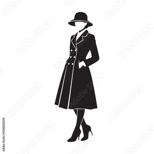 Diminutive petite woman appearing delicately small and finely built - petite woman silhouette - petite woman Vector - Silhouette of petite woman
