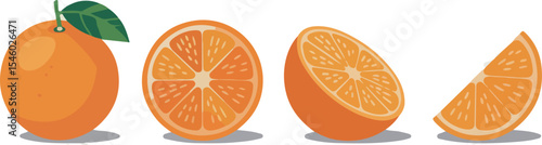 Vibrant Orange Collection A Citrusy Delight of Whole, Halved, and Sliced Fruit in Artistic Presentation for Healthy Eating and Visual Appeal