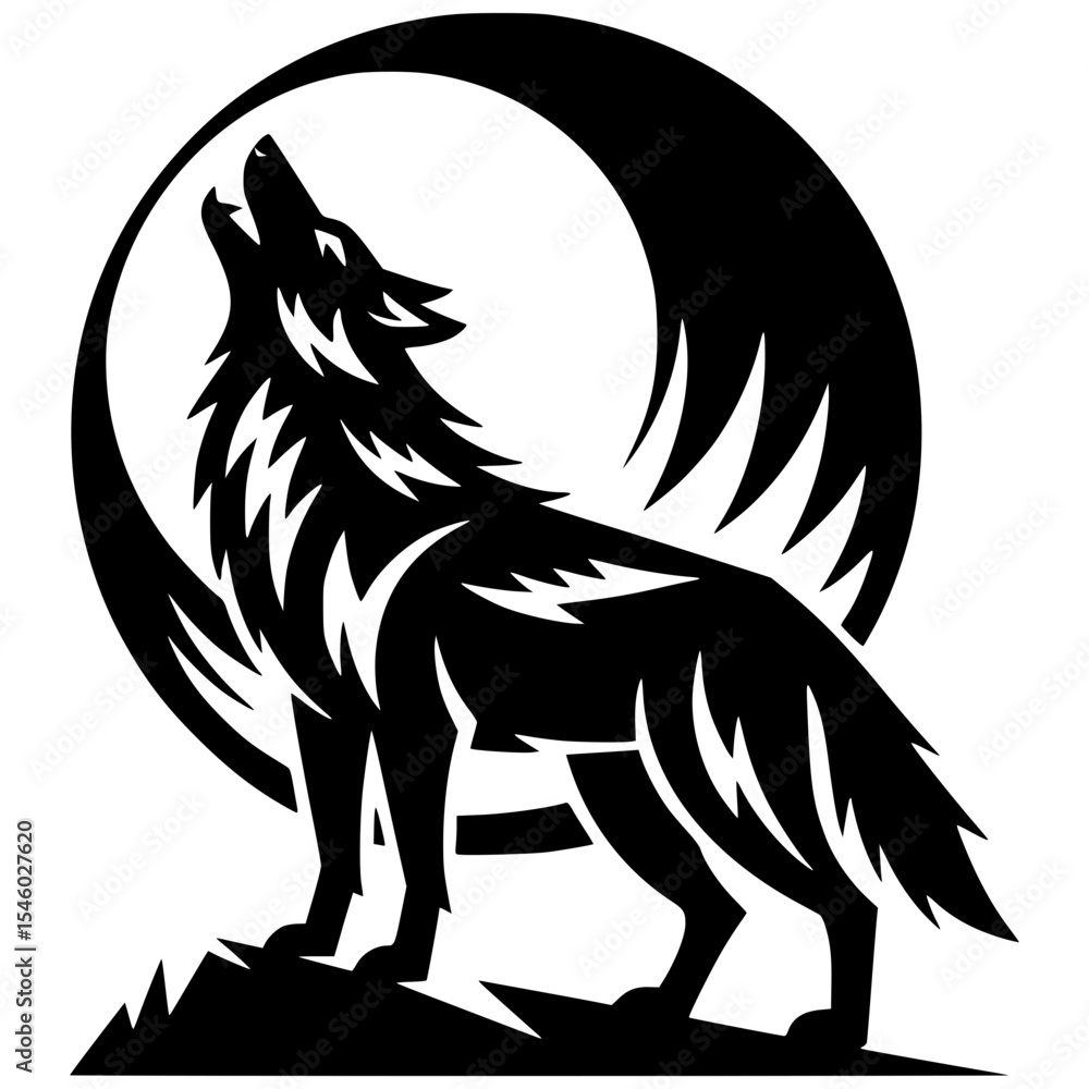 Fototapeta premium howling wolf
