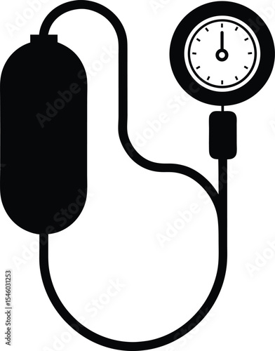 Sphygmomanometer  vector silhouette
