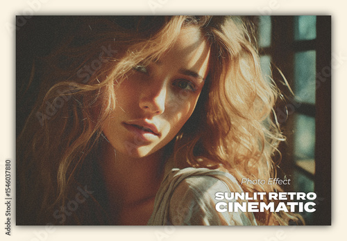 Retro Cinematic Portrait Sunlight Image Effect