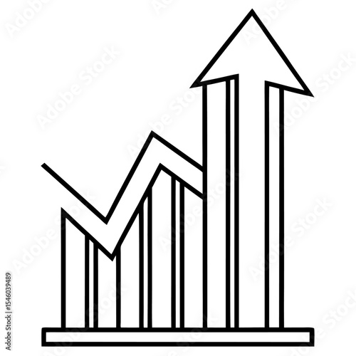 Up arrow progress icon growth improvement success
