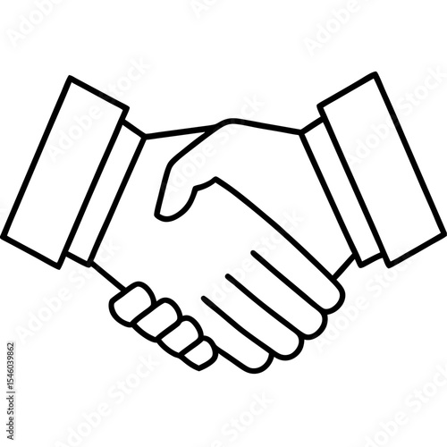Digital handshake icon agreement partnership deal