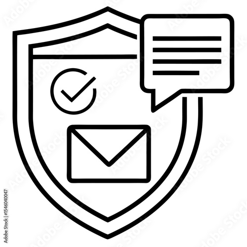 Data protection shield icon verified security symbol