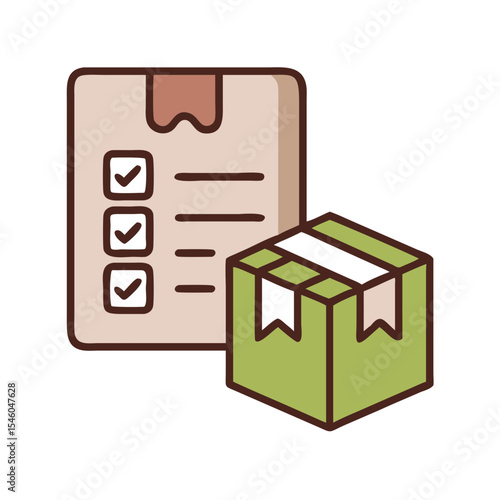 Shipping checklist with a wrapped box