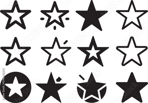 Symbolic Celestial Bodies  An Array of Star Designs