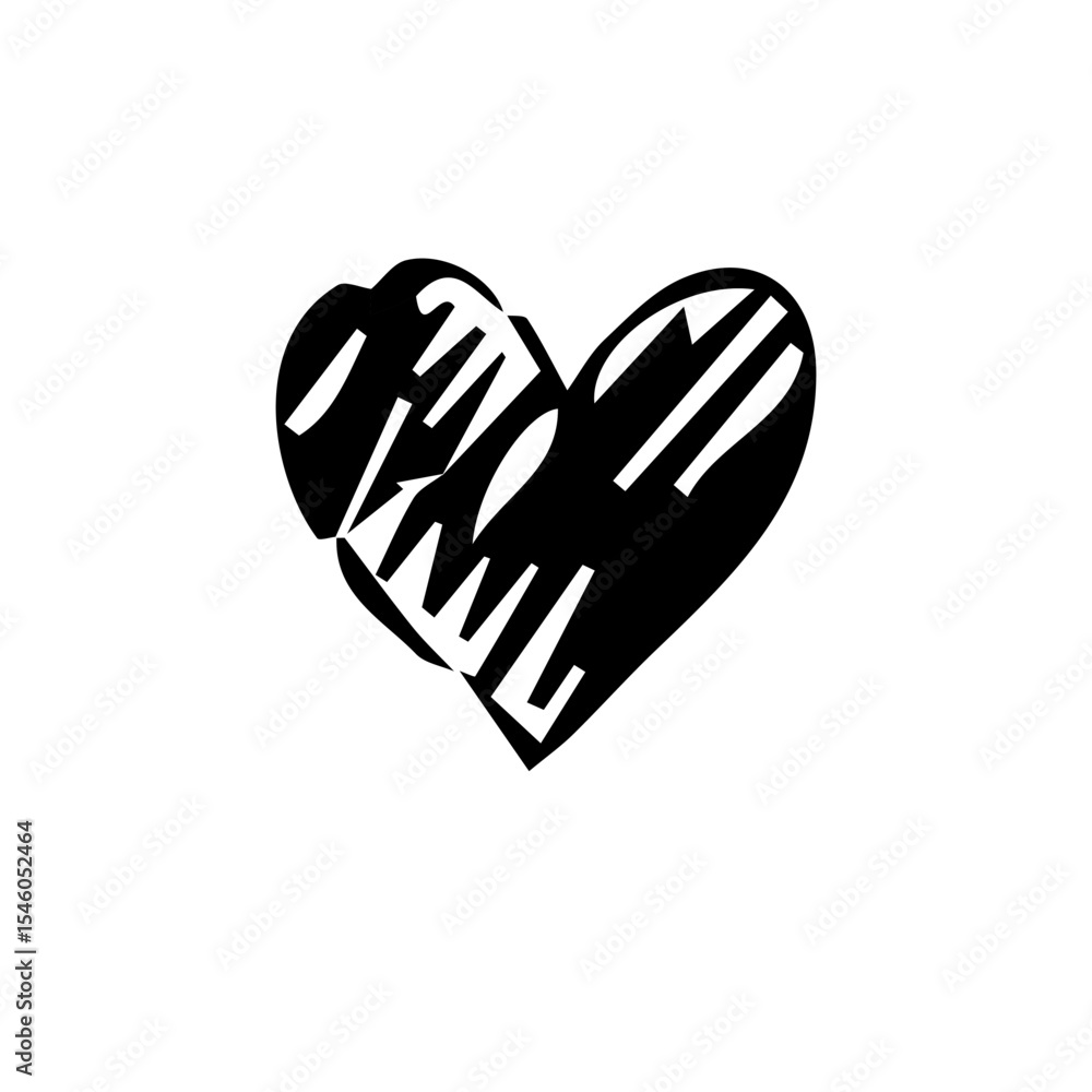 Obraz premium Romantic Love Vector Illustration of Heart, Couple and Valentine Element
