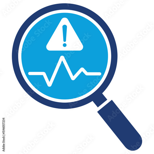 Anomaly Detection Flat Blue Icon