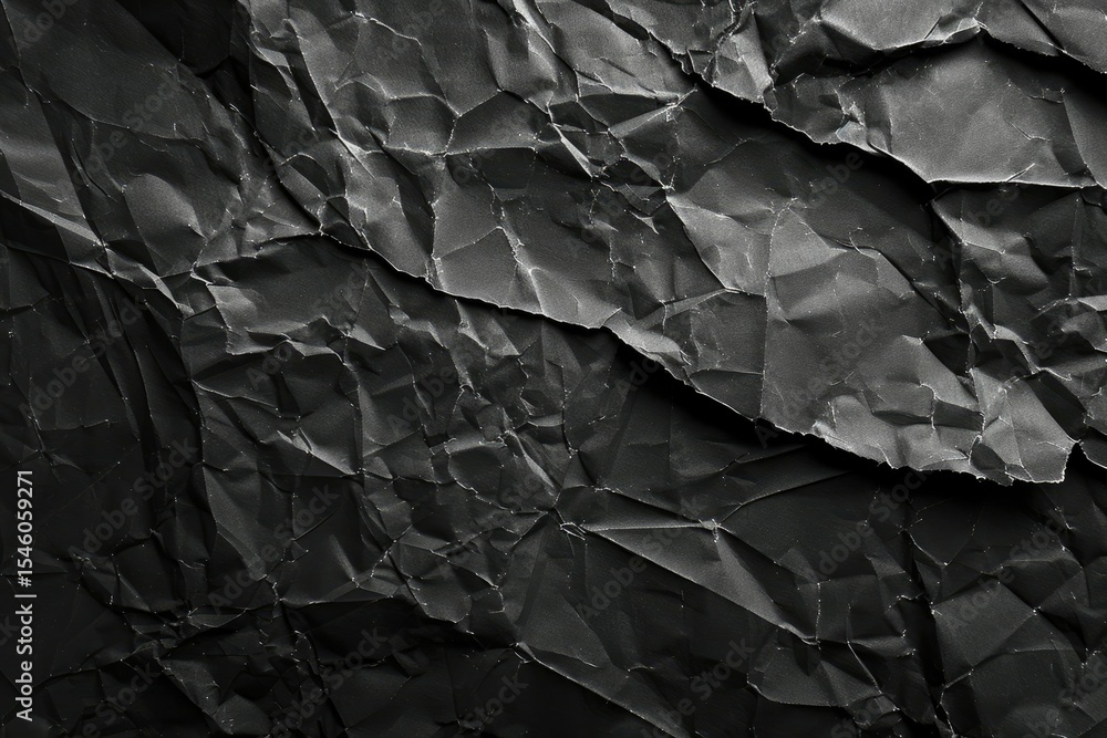 High Detail Image of Black Paper Texture Crumpled Paper Texture High Detail Image of Black Paper Texture Crumpled Paper Texture