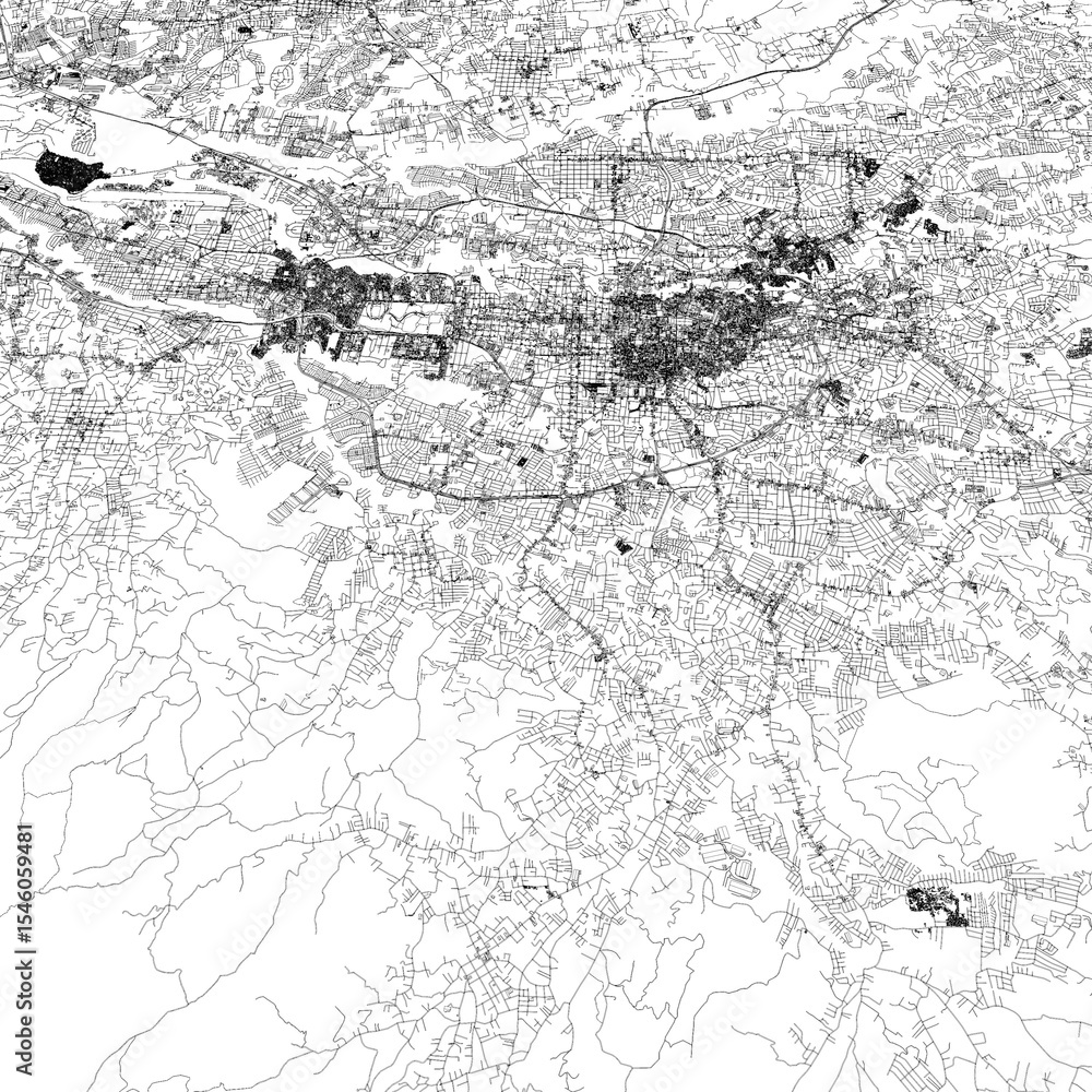 Fototapeta premium 3D illustration of city and urban in San José Costa Rica