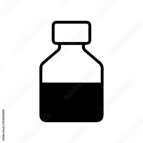 Reagent bottle glyph icon