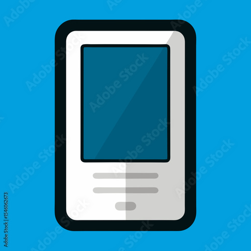 Simple flat design ereader icon illustration