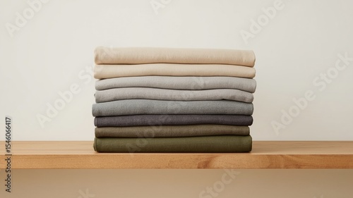 stack of clothes on white background