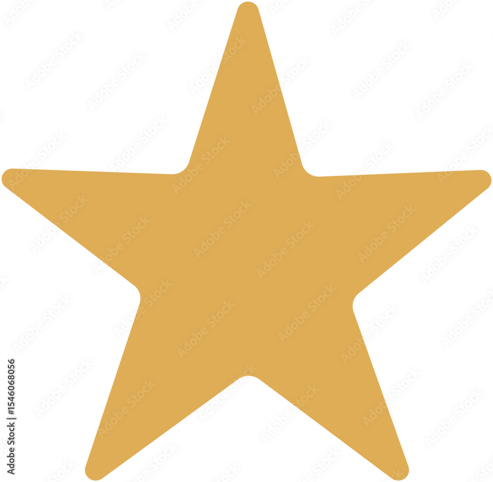 Obraz premium Minimal Boho Star Clipart – Warm Abstract Five Pointed Star Illustration for Modern Decor
