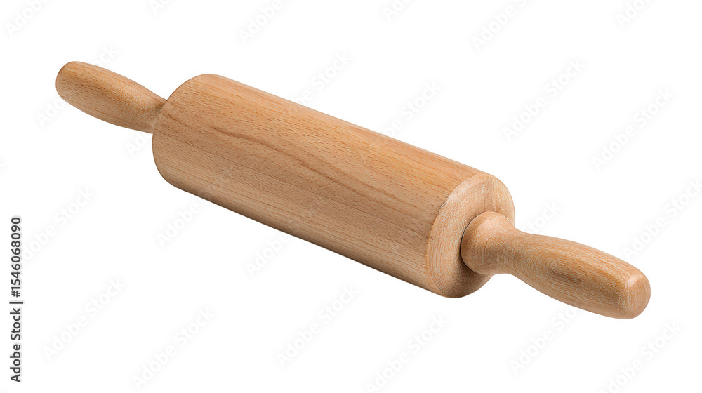 Wooden rolling pin isolated on transparent background Wooden rolling pin isolated on transparent background