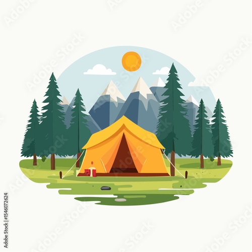 Wilderness camping, Comic Style Icon