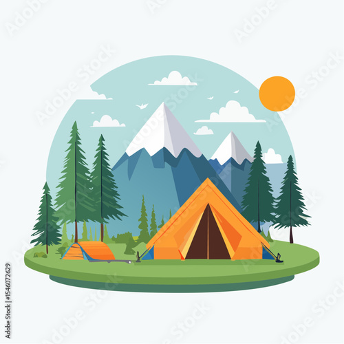 Wilderness camping, Comic Style Icon