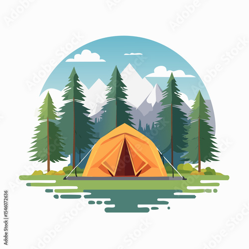 Wilderness camping, Comic Style Icon