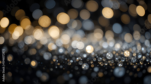 blackground of abstract glitter lights. silver and gold. de-focused