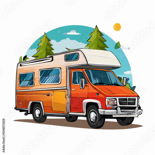 Camper Road Trip Icon