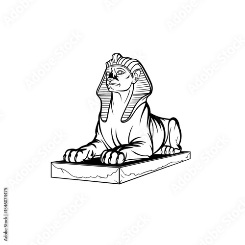 Sphinx statue displaying ancient artistry and cultural significance at an archaeological site in Egypt during midday sunlight