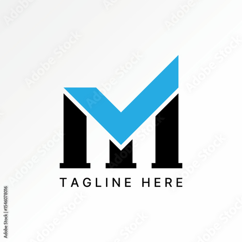 Logo design graphic concept creative premium vector stock image top sell initial M font checklist to monogram consulting firm business approve review