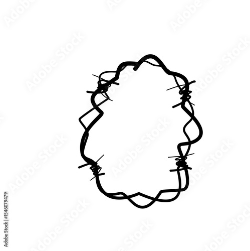 Font and number barbed wire