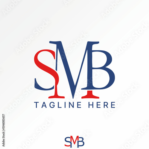 Logo design graphic concept creative premium vector stock image top sell initial SMB serif font monogram business consulting law premium hotel agency