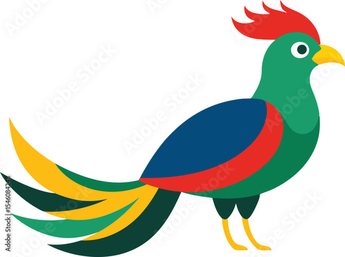 Beautiful vibrant turaco bird perched on branch, exotic colorful tropical bird, wildlife photography, nature close-up, exotic bird species for backgrounds and designs