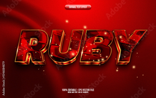 Ruby 3D editable text effect