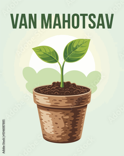 van mahotsav vector, tree planting festival, forest celebration india