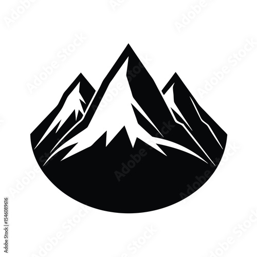 Mountain line silhouette ideal for nature hiking outdoor travel and peaceful landscape views