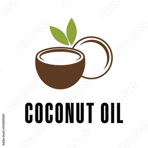 coconut oil logo design concept simple idea