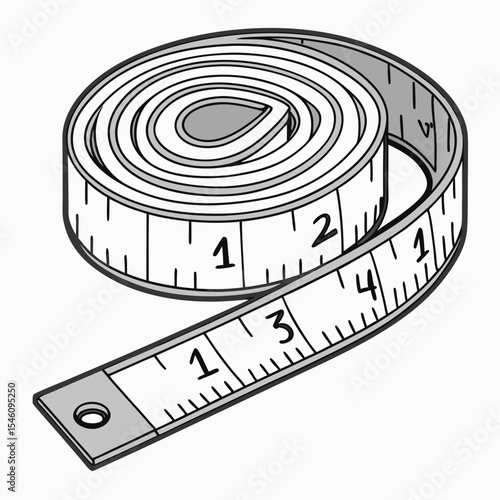 tape measure on white background