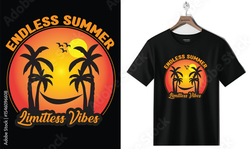 ENDLESS SUMMER LIMITLESS VIBES - T-SHIRT DESIGN