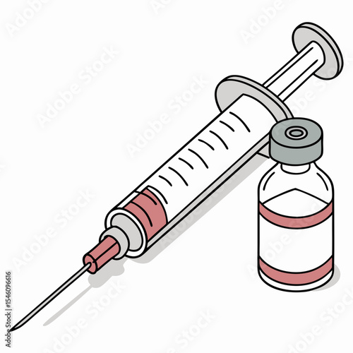 syringe with red liquid