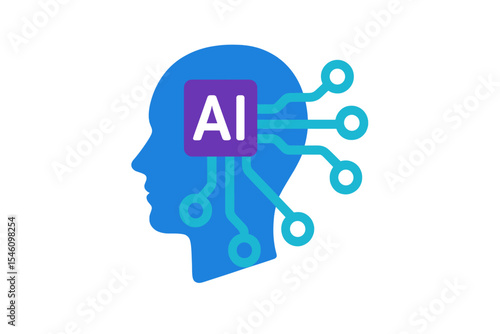 The logo represents an abstract  symbol, embodying innovative high-tech template designs, clever computer systems, machine learning, and cognitive abilities, all integrated into a technology