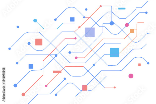 A futuristic digital backdrop featuring advanced tech and innovative concepts, including AI, networking, and big data, suitable for banners, posters, or websites in vector eps10 format