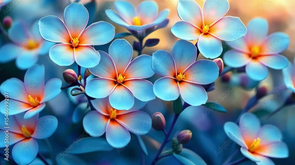 Vibrant blue flowers with soft bokeh background in sunlight. March 8, International Women's Day. Mother's Day Vibrant blue flowers with soft bokeh background in sunlight. March 8, International Women's Day. Mother's Day