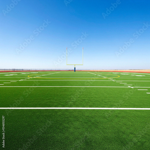 football field with white lines on the field