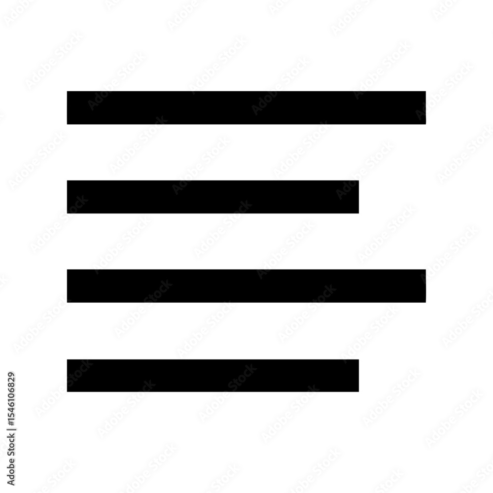 Justify text alignment icon vector illustration Justify text alignment icon vector illustration