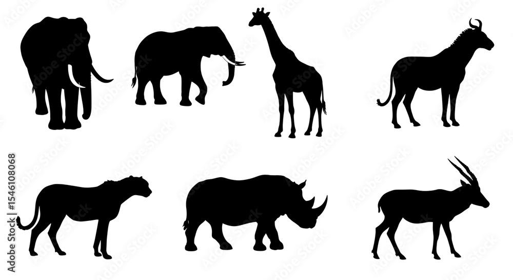 Fototapeta premium horse silhouettes vector