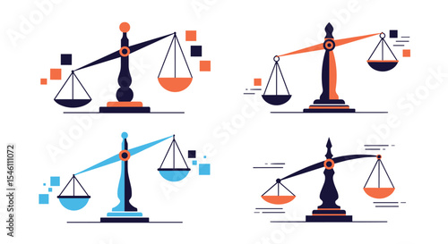 The Art of Balancing Scales A Visual Exploration of Equilibrium and Justice