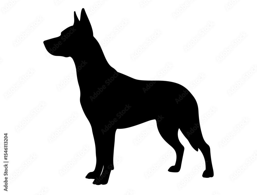 Bull mastiff in silhollouette vector image. Bull mastiff in silhollouette vector image.