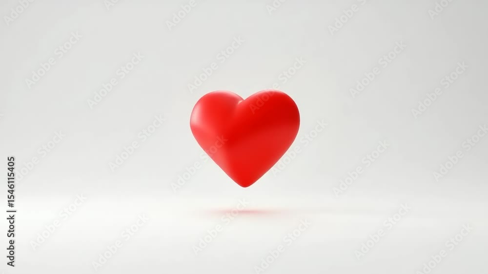 Abstract red shape floating in a minimalist environment, creating a sense of motion and depth Abstract red shape floating in a minimalist environment, creating a sense of motion and depth